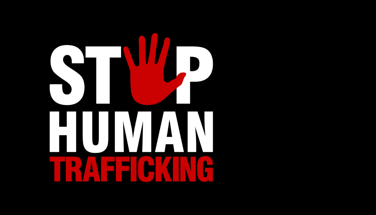 stop human trafficking logo template
