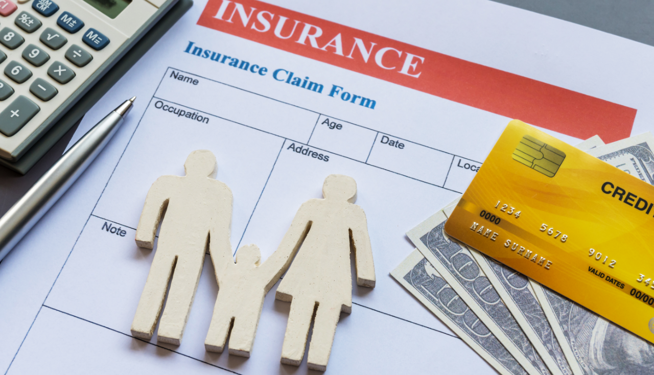Life family insurance form with model and policy document