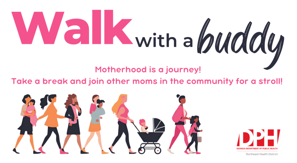 Walk with a buddy breastfeeding support event in a local park